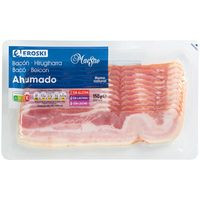 Bacon ahumado con humo natural EROSKI Maestro, sobre 150 g
