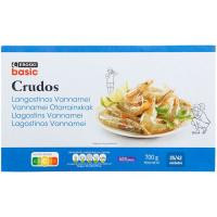 Langostino crudo 35/42 EROSKI BASIC, caja 700 g