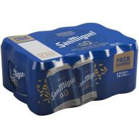 Cerveza 0,0 SAN MIGUEL, pack lata 12x33 cl