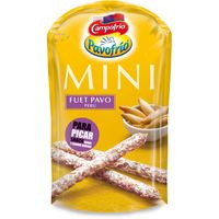 Mini fuet de pavo en stick CAMPOFRÍO, bolsa 50 g