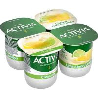 Bífidus cremoso sabor lima-limón ACTIVIA, pack 4x115 g