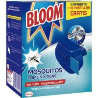 Antimosquitos eléctrico BLOOM, aparato + 10 pastillas
