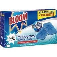 Antimosquitos eléctrico en pastilla BLOOM, recambio 30 uds.