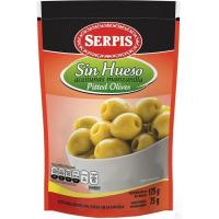 Aceitunas manzanilla sin hueso SERPIS, bolsa 75 g