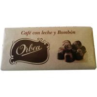 Chocolate con leche de bombón-café ORBEA, tableta 125 g