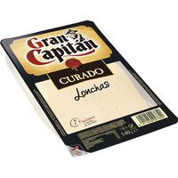 Queso curado GRAN CAPITAN, lonchas, bandeja 140 g