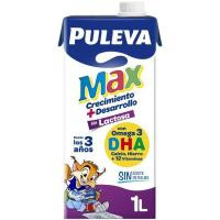 Leche infantil sin lactosa con omega 3 PULEVA, brik 1 litro