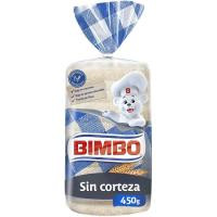 Pan de molde sin corteza BIMBO, paquete 450 g