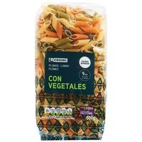 Plumas con vegetales EROSKI, paquete 500 g