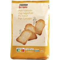 Pan tostado EROSKI basic, 30 rebanadas, paquete 270 g