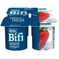 Yogur Bifi Activium de fresa KAIKU, pack 4x125 g
