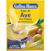 Sopa de ave con fideos GALLINA BLANCA, sobre 76 g