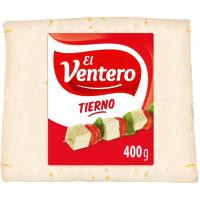 Queso tierno EL VENTERO, cuña 400 g