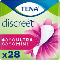 Protector incontinencia ultra mini TENA DISCREET, paquete 28 uds