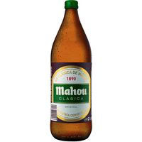 Cerveza clásica MAHOU, botella 1 litro