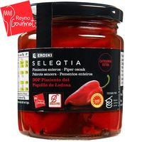 Pimiento de piquillo D.O. Lodosa EROSKI SELEQTIA, frasco 205 g