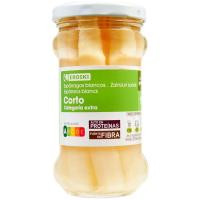 Espárrago corto grueso EROSKI, frasco 110 g