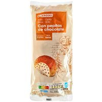 Bollo con pepitas de chocolate EROSKI, 6 uds, paquete 240 g