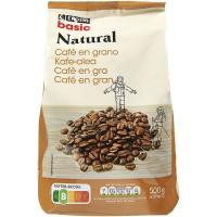 Café en grano natural EROSKI BASIC, paquete 500 g