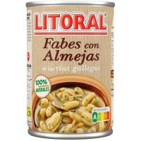 Fabes con almejas LITORAL, lata 440 g