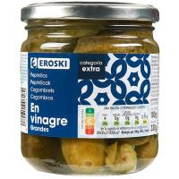 Pepinillos grandes EROSKI, frasco 180 g