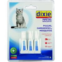 Pipetas repelentes con aceites para gato DIXIE, pack 4 uds