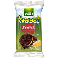 Tortitas GULLÓN maíz Vitalday chocolate negro 4x25 g