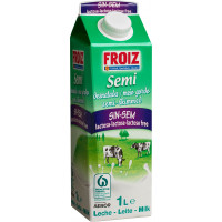 Leche FROIZ sin lactosa semidesnatada 1l