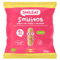 Smilitos Fresa y Plátano ecológicos SMILEAT 25 g