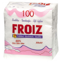 Servilletas Froiz 33x33 blancas 100 u
