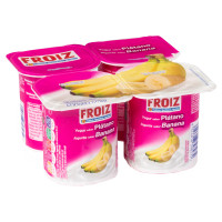 Yogur FROIZ sabor plátano 4x125 g