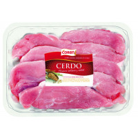 Filetes cerdo jamón bandeja peso aproximado 500 g