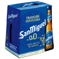 Cerveza SAN MIGUEL 0,0% alcohol botella pack 6x25 cl